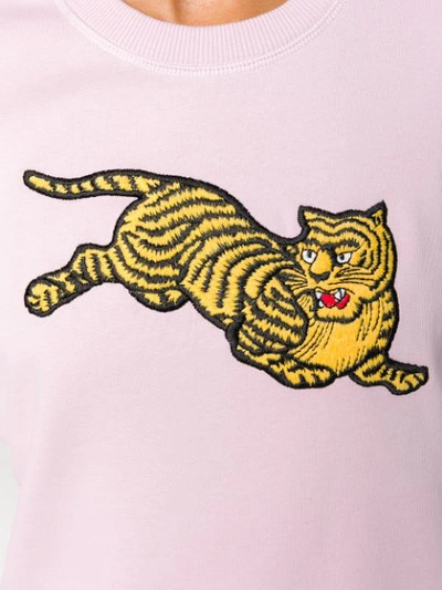 KENZO JUMPING TIGER刺绣全棉套头衫 - 粉色