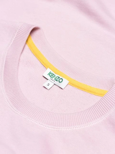 Shop Kenzo Embroidered Tiger Sweatshirt - Pink