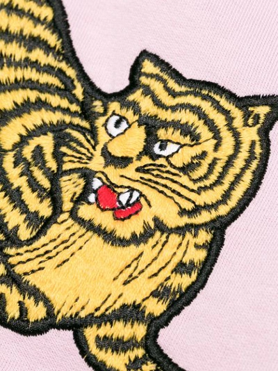 Shop Kenzo Embroidered Tiger Sweatshirt - Pink
