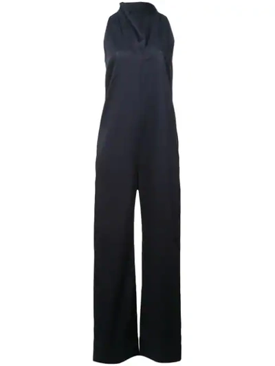 Shop Nomia Cowl Neck Sleeveless Jumpsuit - Blue