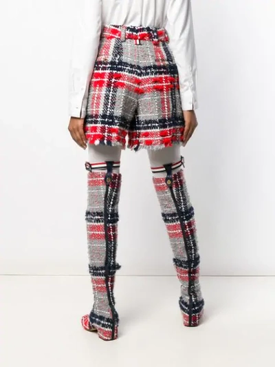 Shop Thom Browne Tweed-shorts Im Oversized-look In 980 Black/white