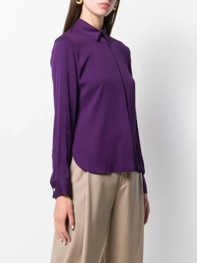 Shop Theory Classic Fitted Shirt In Purple