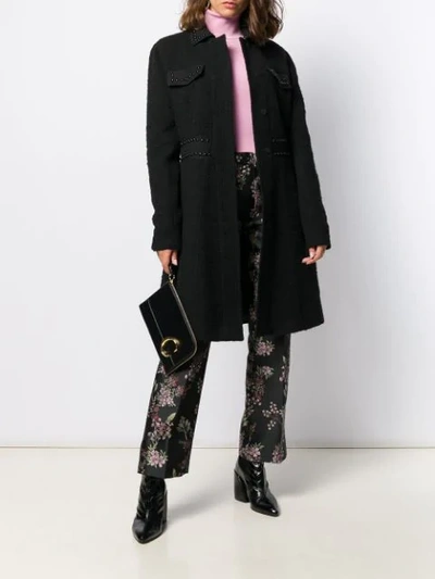 Shop Giambattista Valli Stud-embellished Coat In Black