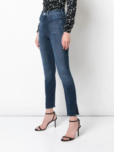 Shop Mother The Swooner Ankle Slice Jeans In Blue