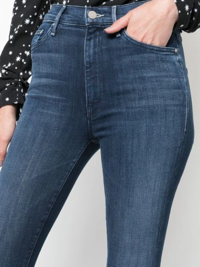 Shop Mother The Swooner Ankle Slice Jeans In Blue