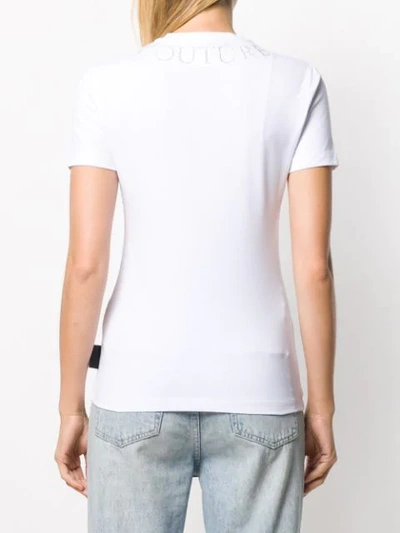 Shop Versace Jeans Couture Studded Logo T-shirt In White