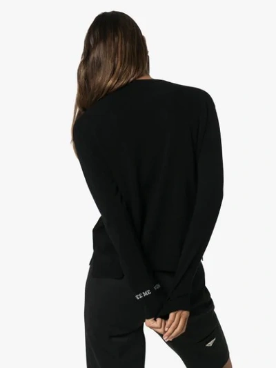Shop Valentino Sweatshirt Mit Print In 0n0 Black