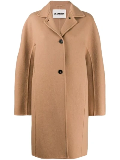 JIL SANDER LLOYD SINGLE-BREASTED COAT - 大地色