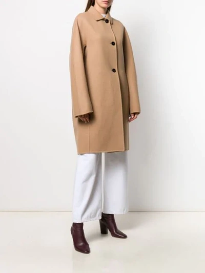 JIL SANDER LLOYD SINGLE-BREASTED COAT - 大地色