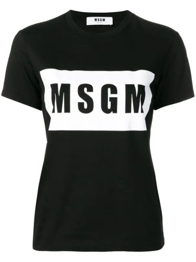 Shop Msgm Logo T In Black