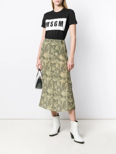 MSGM LOGO T-SHIRT - 黑色