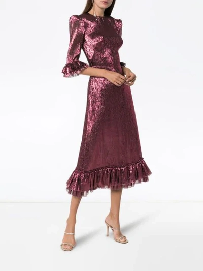 Shop The Vampire's Wife Falconetti Ruffle Trim Dress In Pink