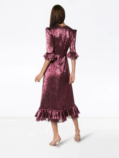 Shop The Vampire's Wife Falconetti Ruffle Trim Dress In Pink