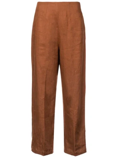 Shop Reformation Noble Trousers In Brown