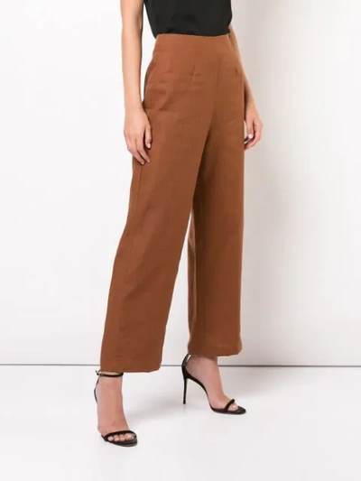 Shop Reformation Noble Trousers In Brown