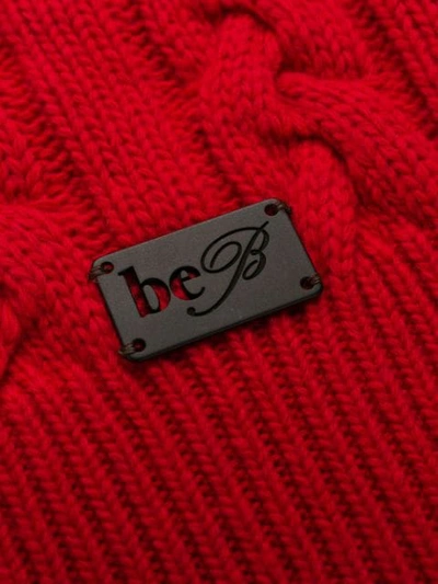 Shop Be Blumarine Cable Knit Jumper In Red