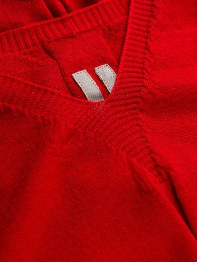 Shop Rick Owens V-neck Jumper In 133 Cardinal Red