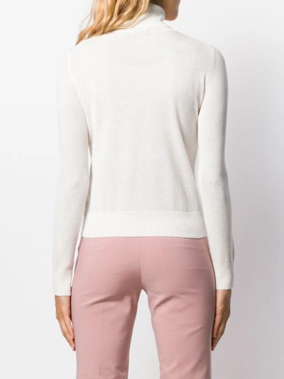 Shop Aragona Turtleneck Jumper In White