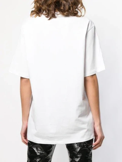 Shop Burberry Embroidered Archive Logo T-shirt In White