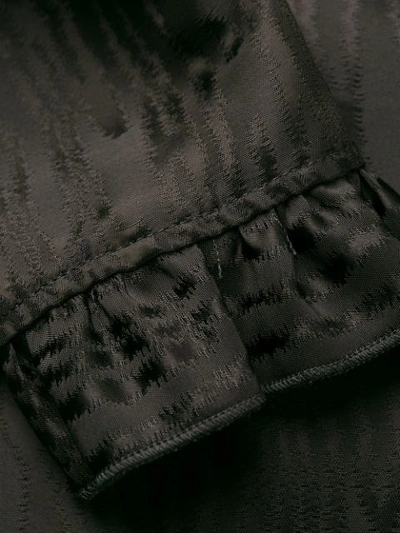 Shop Alessandra Rich Textured Puff Sleeve Mini Dress In Black