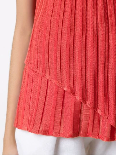 Shop Alcaçuz Naomi Ruffled Tank Top In Orange