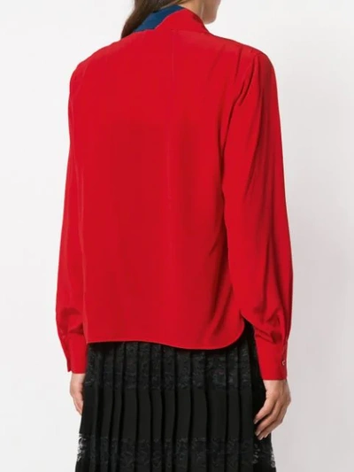 Shop Givenchy Detachable Scarf Blouse - Red