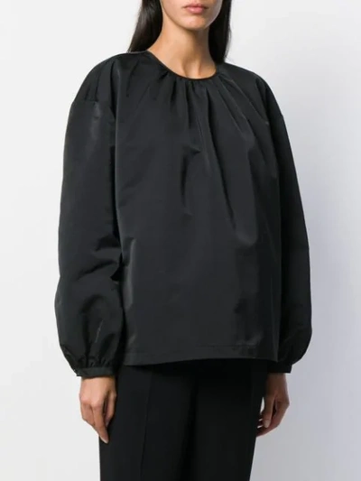 Shop Rochas Bell Sleeved Blouse In Black