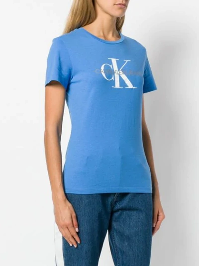 Shop Ck Jeans Calvin Klein Jeans Logo Print T-shirt - Blue