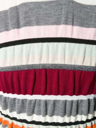 Shop Jw Anderson Striped Ruched Jumper In Red