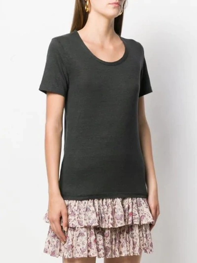 Shop Isabel Marant Étoile Round Neck T-shirt In Grey