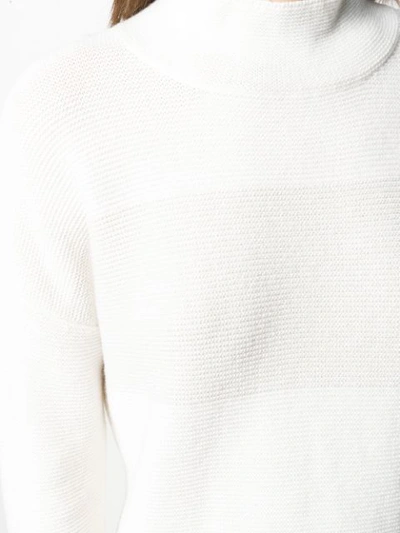 Shop Fabiana Filippi Crew Neck Knit Sweater In White