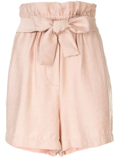 3.1 Phillip Lim Belted Paperbag Pull-on Shorts In Pink