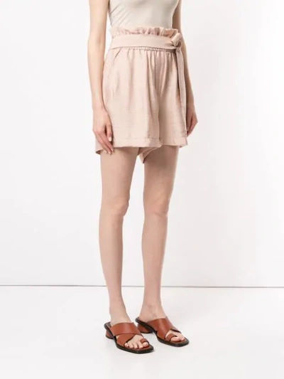 3.1 Phillip Lim Belted Paperbag Pull-on Shorts In Pink
