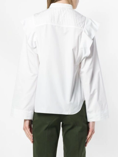 Shop Chloé Pintucked Shirt In White