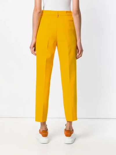 Shop Msgm Straight Trousers In Yellow