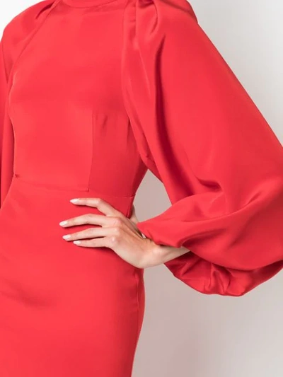 WIDE-SLEEVE FITTED DRESS