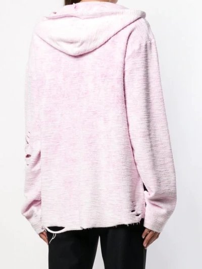 Shop Alchemist Distressed Hoodie In Pink