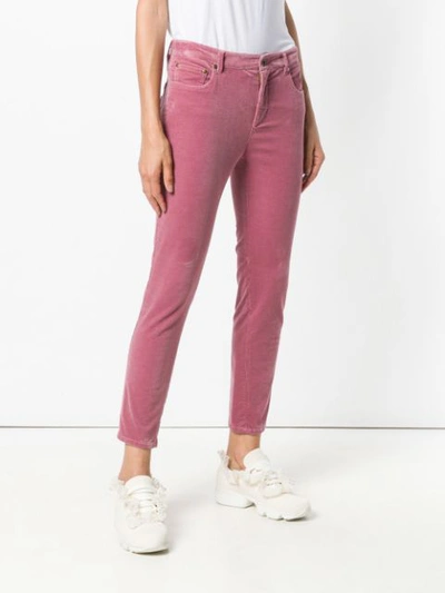 Shop Miu Miu Corduroy Skinny-fit Jeans - Pink
