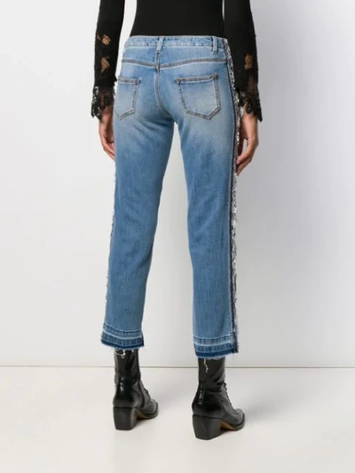 ERMANNO SCERVINO EMBELLISHED CROPPED JEANS - 蓝色