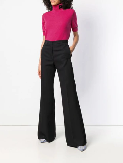 Shop Rochas Shortsleeved Knit Jumper - Pink