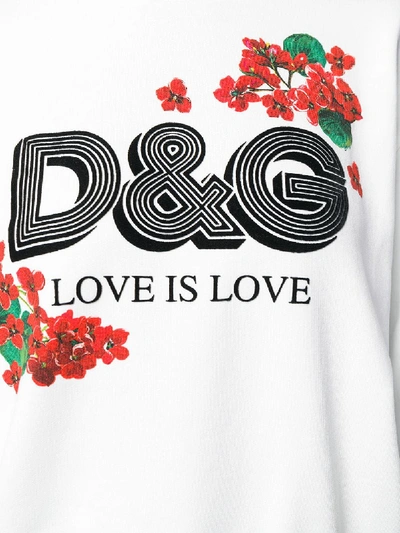 Shop Dolce & Gabbana Cotton Sweatshirt In White