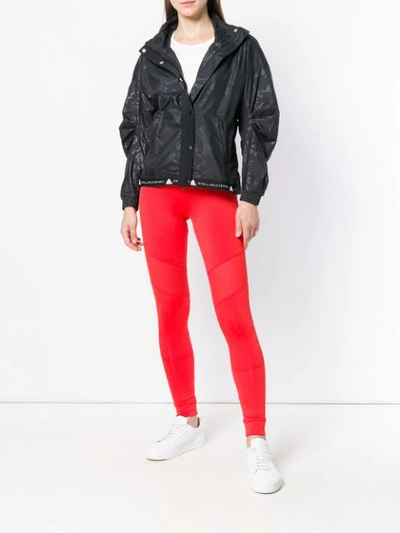Shop Adidas By Stella Mccartney Printed Running Lightweight Jacket In Black