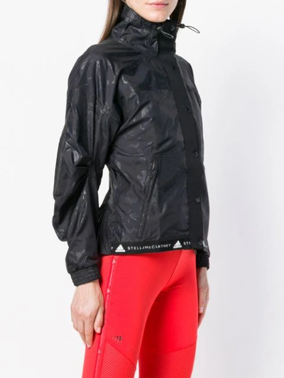 Shop Adidas By Stella Mccartney Printed Running Lightweight Jacket In Black