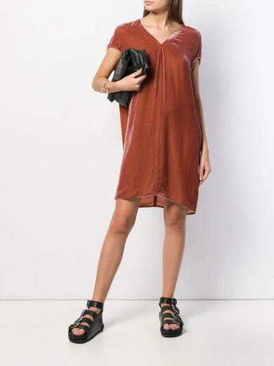 Shop Rick Owens Floating Tunic Dress In Pink