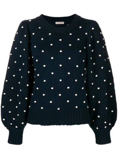 Shop Ulla Johnson Polka Dot Sweater In Blue