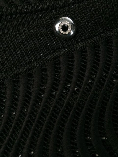 Shop Marco De Vincenzo Wave-knit Cardigan In Black