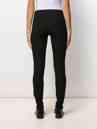 Shop Joseph Pinstripe Skinny Trousers In Black