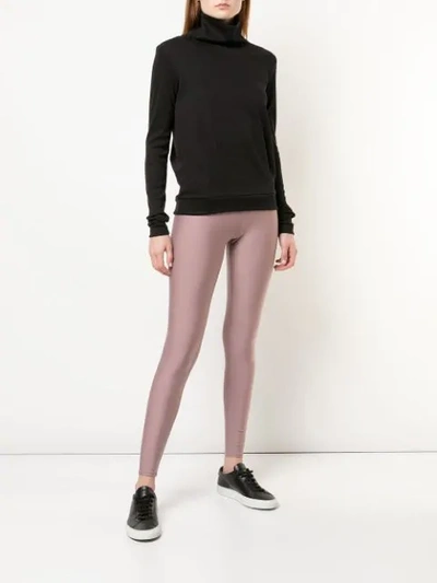 Shop Alo Yoga Plain Sports Leggings In Pink