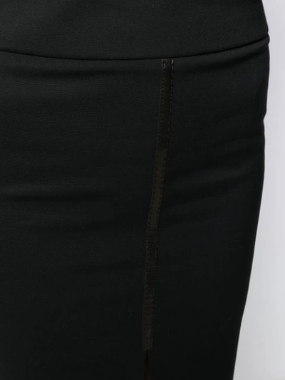 Shop Tom Ford Front Slit Pencil Skirt In Black