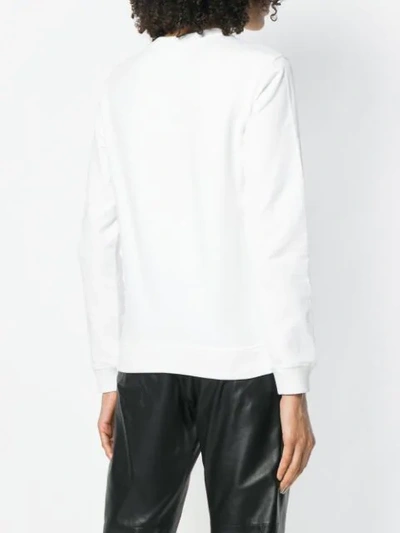 Shop Courrèges Logo Print Sweatshirt In White